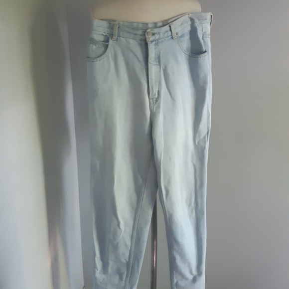90s Vintage Jordache Light Blue Wash High-Waisted Jeans Size 15 - Picture 3 of 10